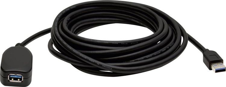 Produktbild: Manhattan USB-Kabel USB 3.2 Gen1 USB-A Stecker, USB-A Buchse 5.00m Schwarz 150712