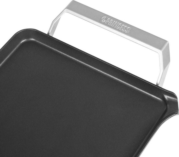 Produktbild: Princess Table Chef Premium XL Elektro Teppan Yaki Tischgrill mit manueller Temperatureinstellung Silber (matt), Schwarz
