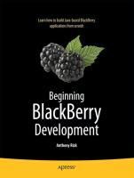 Produktbild: Beginning BlackBerry Development