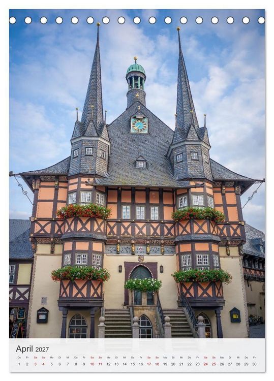 Produktbild: Wernigerode - Mittelalterliches Flair am Rande des Harzes (Tischkalender 2027 DIN A5 hoch), CALVENDO Monatskalender