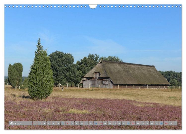 Produktbild: L&uuml;neburger Heide - Faszinierend sch&ouml;n (Wandkalender 2026 DIN A3 quer), CALVENDO Monatskalender