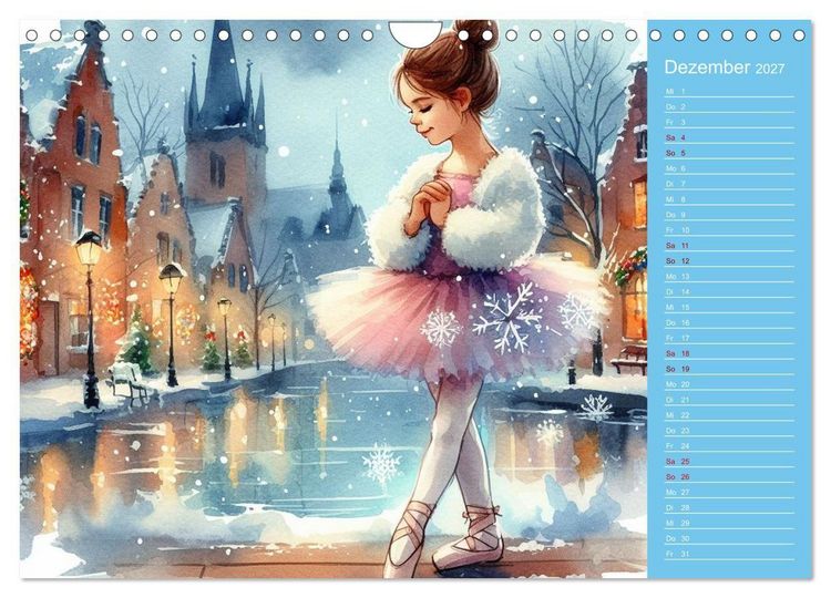 Produktbild: Zauberhafte Ballerina (Wandkalender 2027 DIN A4 quer), CALVENDO Monatskalender