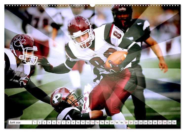 Produktbild: HEROES - American Football (hochwertiger Premium Wandkalender 2026 DIN A2 quer), Kunstdruck in Hochglanz