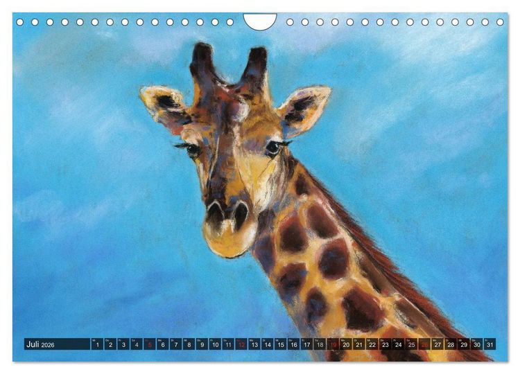 Produktbild: Afrika in Pastellgem&auml;lden (Wandkalender 2026 DIN A4 quer), CALVENDO Monatskalender