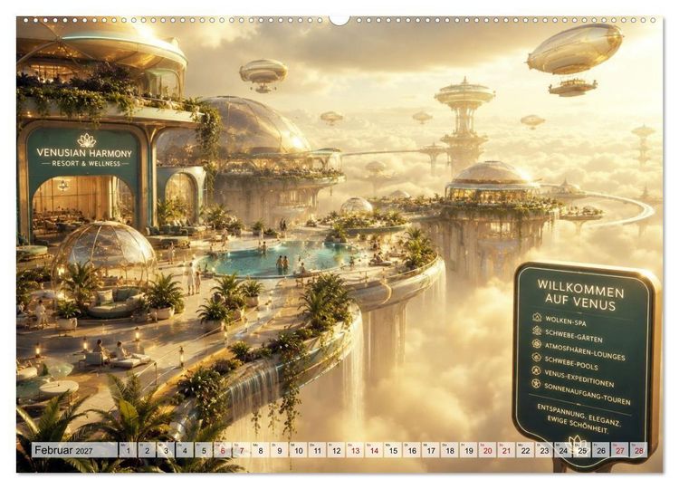 Produktbild: Die verr&uuml;cktesten Urlaubsdestinationen (hochwertiger Premium Wandkalender 2027 DIN A2 quer), Kunstdruck in Hochglanz