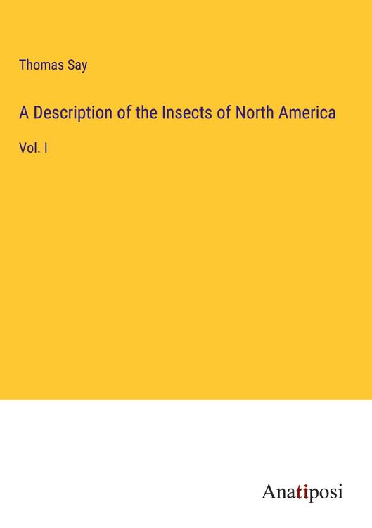 Produktbild: A Description of the Insects of North America