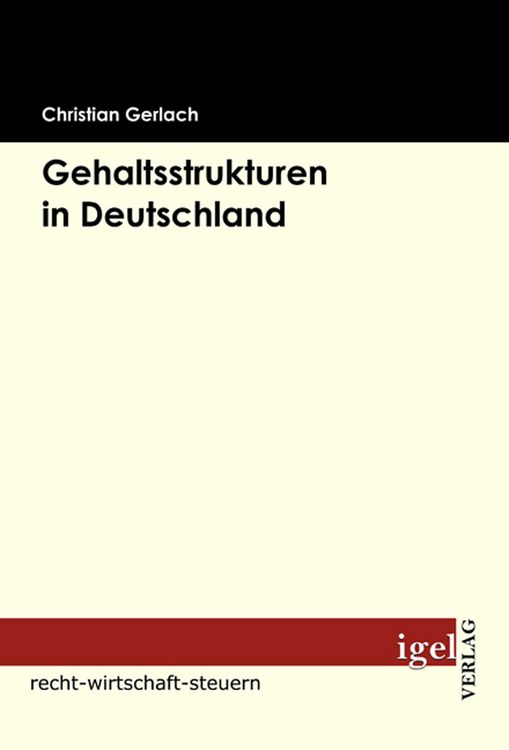 Produktbild: Gehaltsstrukturen in Deutschland