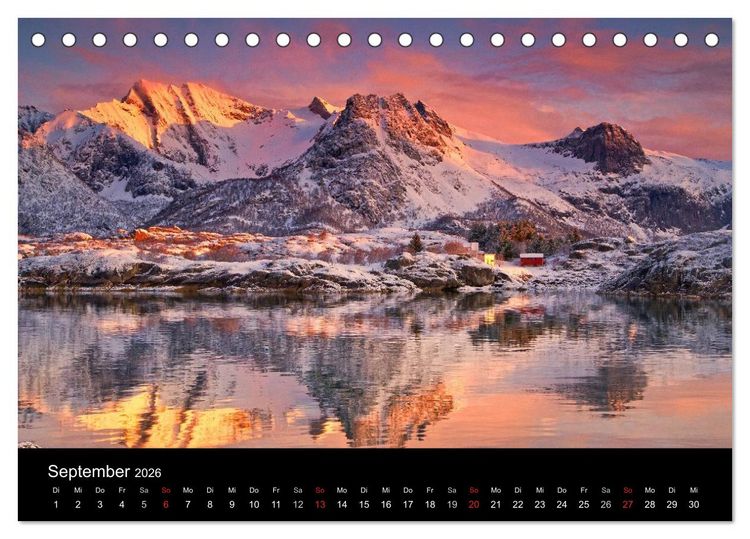 Produktbild: Norwegen (Tischkalender 2026 DIN A5 quer), CALVENDO Monatskalender