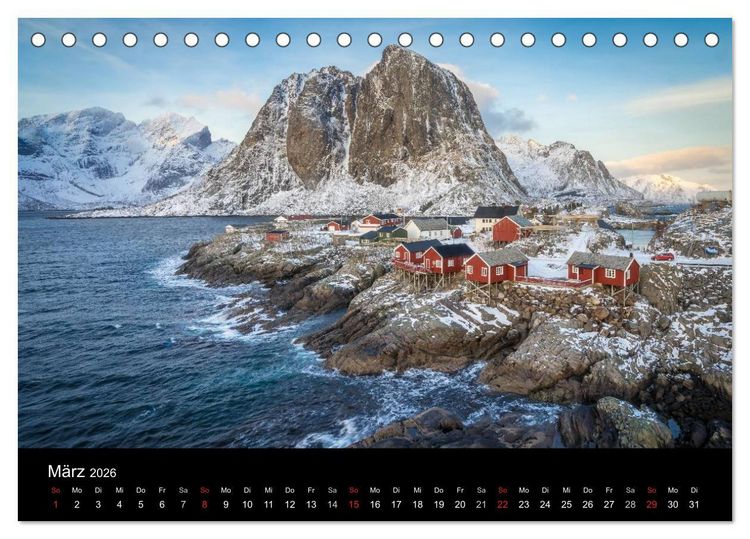 Produktbild: Lofoten Impressionen von Armin Fuchs (Tischkalender 2026 DIN A5 quer), CALVENDO Monatskalender