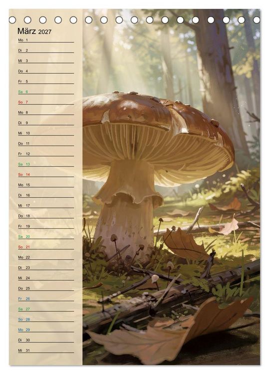Produktbild: Pilze wie im M&auml;rchen (Tischkalender 2027 DIN A5 hoch), CALVENDO Monatskalender