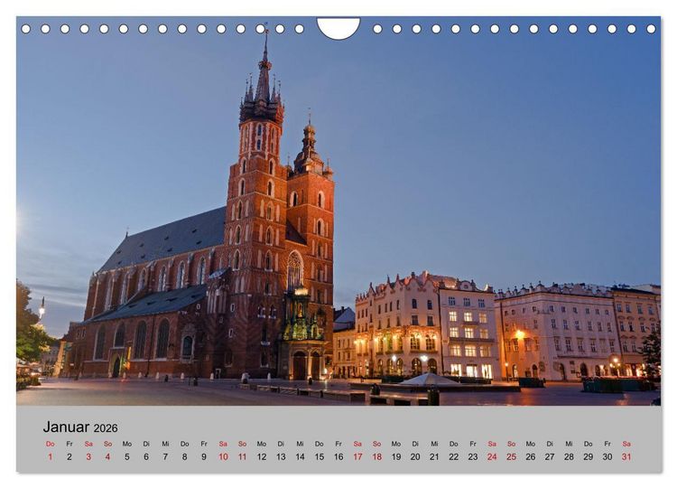 Produktbild: Polen - St&auml;dte, Landschaften, Schl&ouml;sser (Wandkalender 2026 DIN A4 quer), CALVENDO Monatskalender