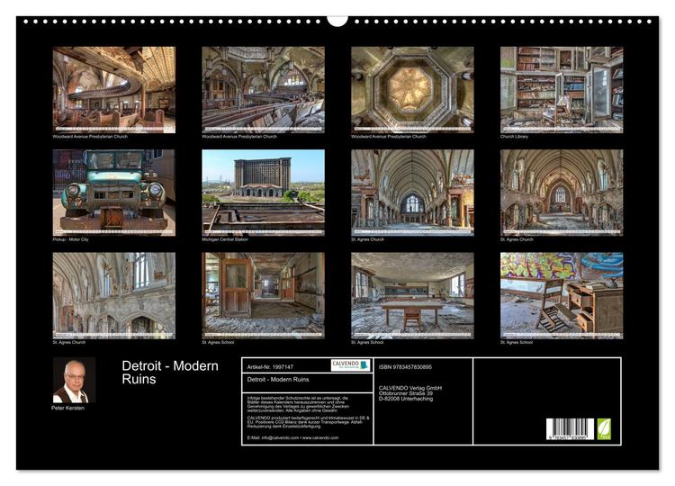 Produktbild: Detroit - Modern Ruins (Wandkalender 2026 DIN A2 quer), CALVENDO Monatskalender