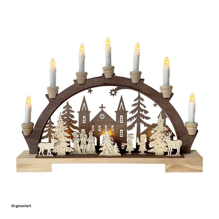 Produktbild: HTI-Living Schwibbogen Sternsinger vor der Kirche Schwibbogen Sternsinger vor der Kirche