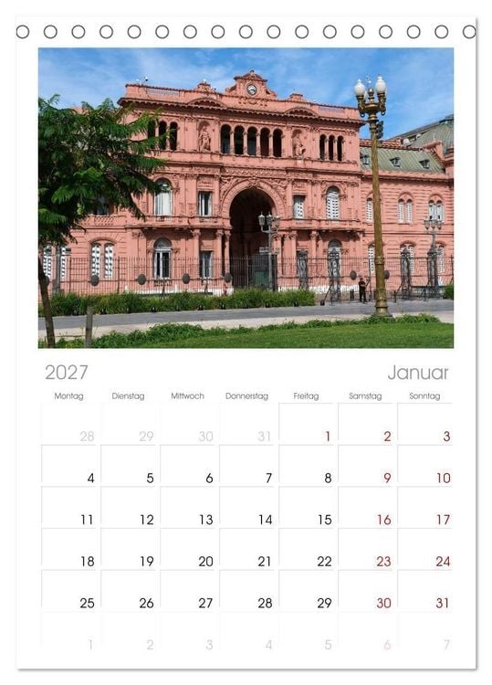 Produktbild: Tischplaner 2027 - Buenos Aires mit Iguazu (A5 Tischkalender zum Aufstellen) CALVENDO