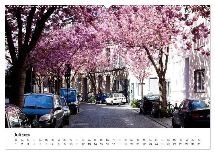 Produktbild: Bonn - Kirschbl&uuml;tenfest in der Altstadt (hochwertiger Premium Wandkalender 2026 DIN A2 quer), Kunstdruck in Hochglanz