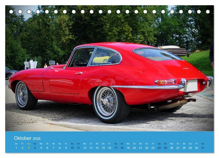 Produktbild: Jaguar E-Type Memorial (Tischkalender 2026 DIN A5 quer), CALVENDO Monatskalender