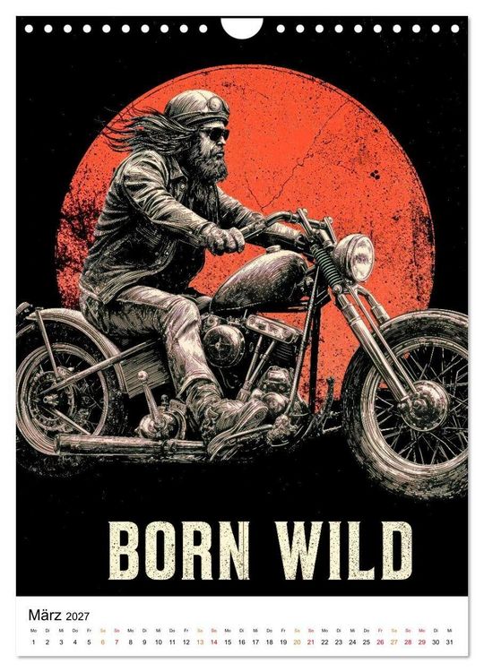 Produktbild: Phantom Bikers - Born Wild (Wandkalender 2027 DIN A4 hoch), CALVENDO Monatskalender