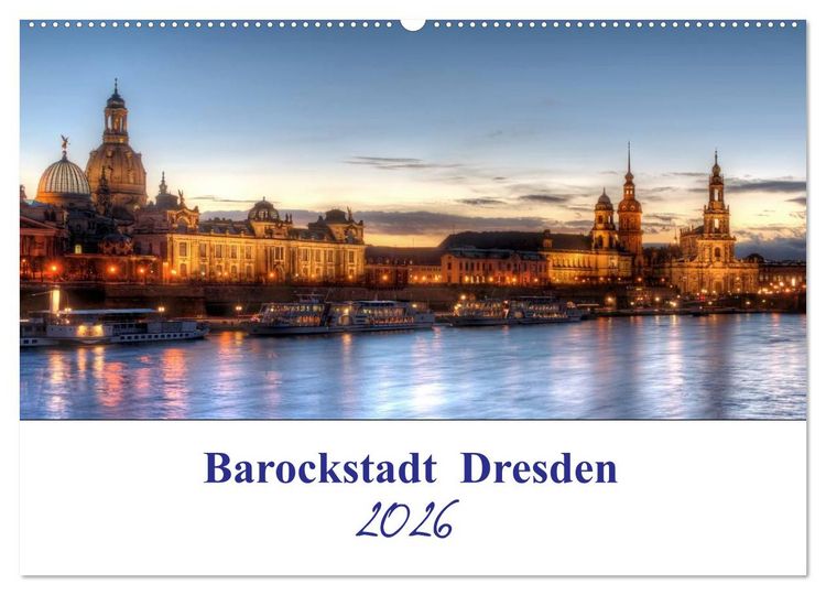 Produktbild: Barockstadt Dresden (Wandkalender 2026 DIN A2 quer), CALVENDO Monatskalender