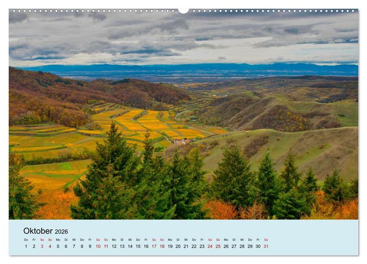 Produktbild: Kaiserstuhlblicke (Wandkalender 2026 DIN A2 quer), CALVENDO Monatskalender