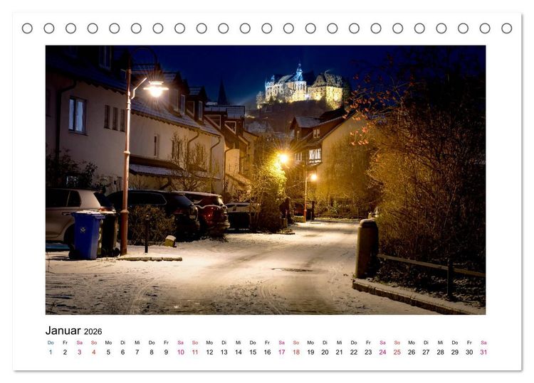 Produktbild: Marburger Ansichten (Tischkalender 2026 DIN A5 quer), CALVENDO Monatskalender
