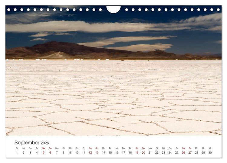 Produktbild: Die Farben der Anden - Argentinien und Chile (Wandkalender 2026 DIN A4 quer), CALVENDO Monatskalender