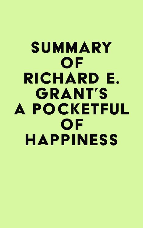 Produktbild: Summary of Richard E. Grant's A Pocketful of Happiness