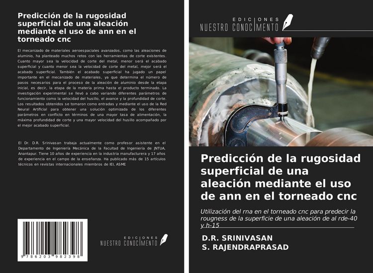 Produktbild: Predicci&oacute;n de la rugosidad superficial de una aleaci&oacute;n mediante el uso de ann en el torneado cnc