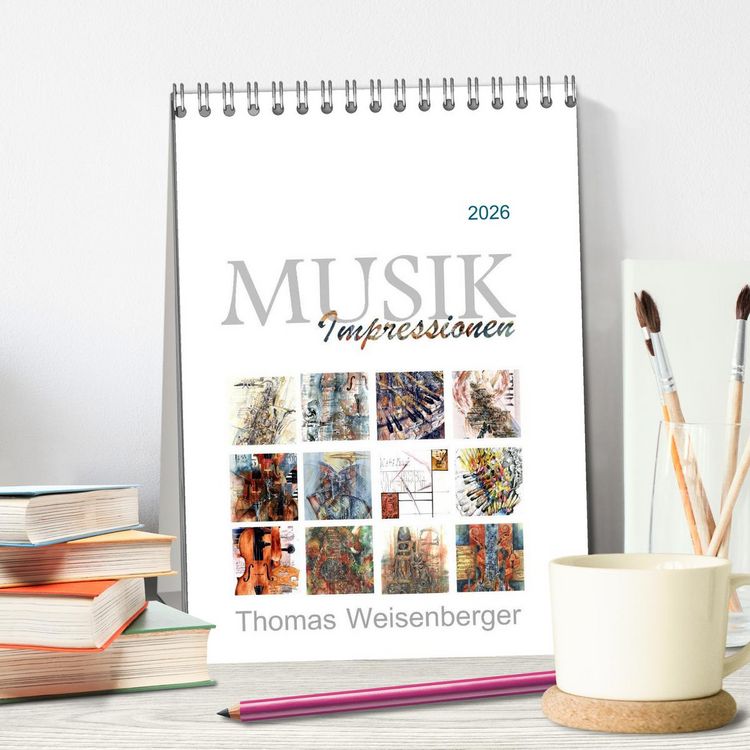 Produktbild: MUSIK Impressionen (Tischkalender 2026 DIN A5 hoch), CALVENDO Monatskalender