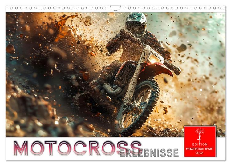 Produktbild: Motocross Erlebnisse (Wandkalender 2026 DIN A3 quer), CALVENDO Monatskalender