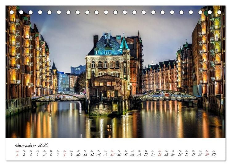Produktbild: Mit Hamburg durchs Jahr 2026 (Tischkalender 2026 DIN A5 quer), CALVENDO Monatskalender