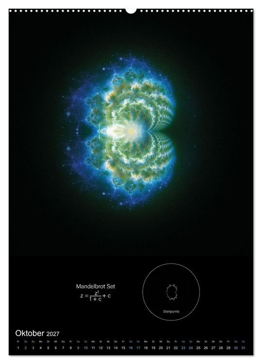 Produktbild: Buddhabrot fractal art (Wandkalender 2027 DIN A2 hoch), CALVENDO Monatskalender