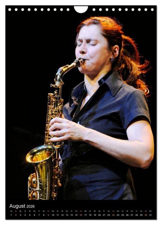 Produktbild: Jazz Saxophonisten 2026 (Wandkalender 2026 DIN A4 hoch), CALVENDO Monatskalender