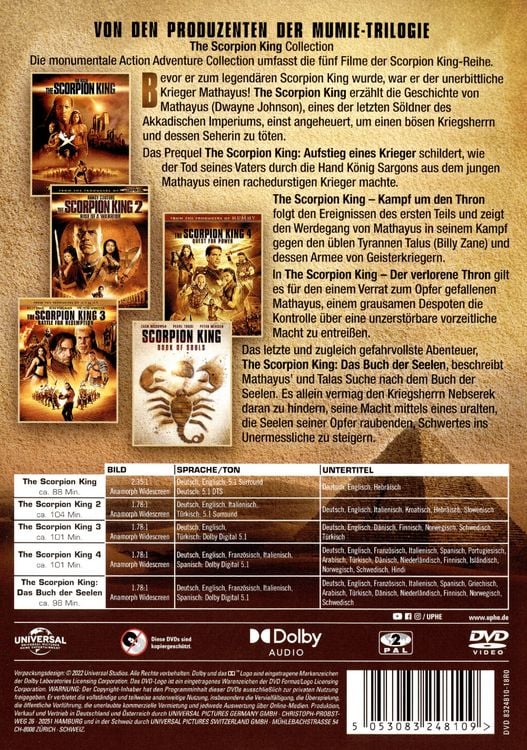 Produktbild: The Scorpion King - 5 Movie Collection [5 DVDs]