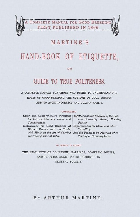 Produktbild: Martine's Hand-Book of Etiquette