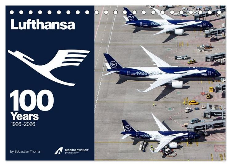Produktbild: Lufthansa 100 Years (Tischkalender 2027 DIN A5 quer), CALVENDO Monatskalender