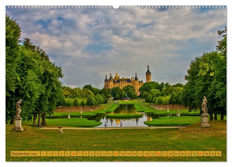 Produktbild: Schloss Impressionen - Residenz- und Landeshauptstadt Schwerin (Wandkalender 2026 DIN A2 quer), CALVENDO Monatskalender