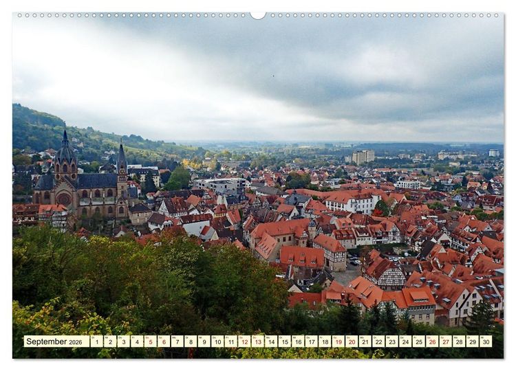 Produktbild: Heppenheim - Weinstadt unter der Starkenburg (hochwertiger Premium Wandkalender 2026 DIN A2 quer), Kunstdruck in Hochglanz