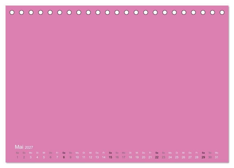 Produktbild: Bastelkalender - Pink (Tischkalender 2027 DIN A5 quer), CALVENDO Monatskalender