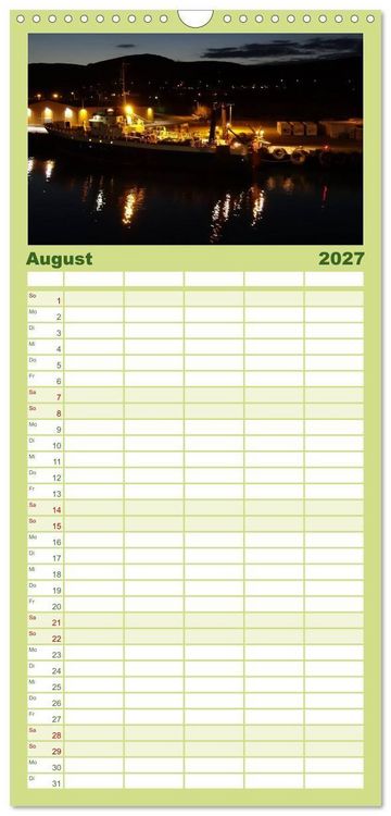 Produktbild: Familienplaner 2027 - Impressionen von Norwegen entlang der Hurtigruten mit 5 Spalten (Wandkalender, 21 x 45 cm) CALVENDO