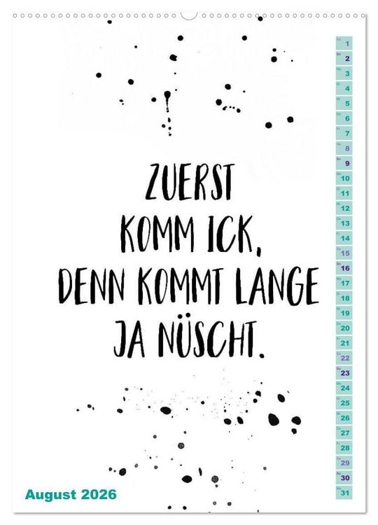 Produktbild: BERLINERISCH Lustige Spr&uuml;che (Wandkalender 2026 DIN A2 hoch), CALVENDO Monatskalender