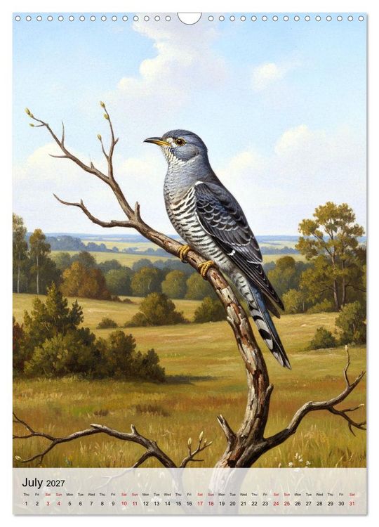 Produktbild: Birds of Europe in Old Paintings (Wall Calendar 2027 DIN A3 portrait), CALVENDO 12 Month Wall Calendar