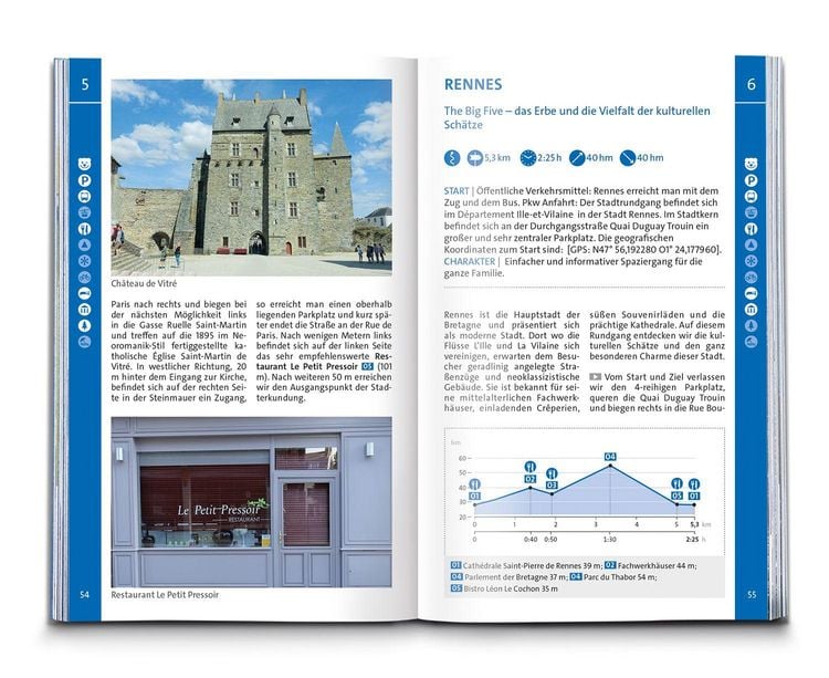 Produktbild: KOMPASS Wanderf&uuml;hrer Bretagne, vom Mont-Saint-Michel bis Saint-Nazaire, 55 Touren mit Extra-Tourenkarte