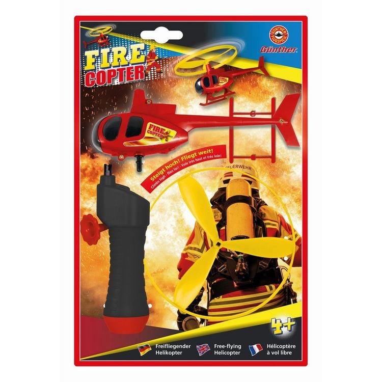 Produktbild: Paul G&uuml;nther 1678 - FIRE COPTER, Hubschrauber Propeller-Flugspiel, 12,5cm