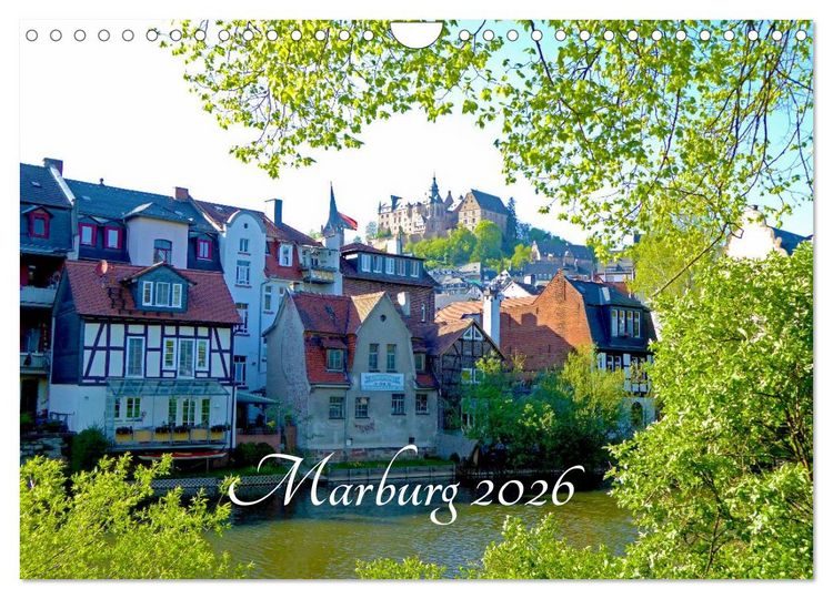 Produktbild: Marburg 2026 (Wandkalender 2026 DIN A4 quer), CALVENDO Monatskalender