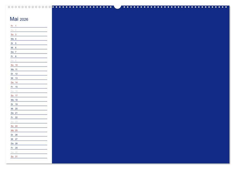Produktbild: Farbiger Bastelkalender (Wandkalender 2026 DIN A2 quer), CALVENDO Monatskalender