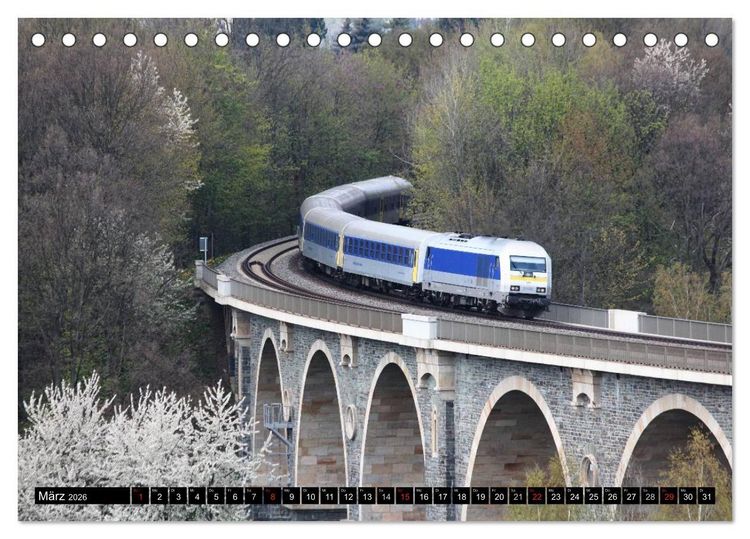 Produktbild: Bahnland Sachsen (Tischkalender 2026 DIN A5 quer), CALVENDO Monatskalender