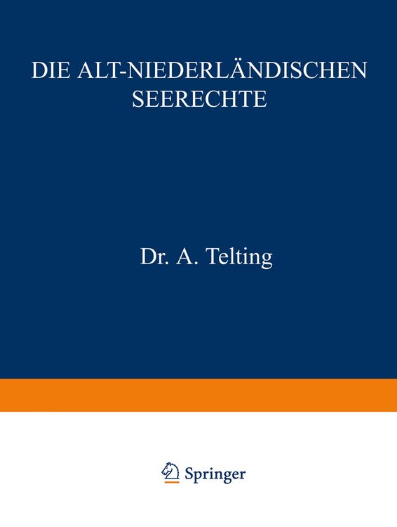Produktbild: Die Alt-Niederl&auml;ndischen Seerechte