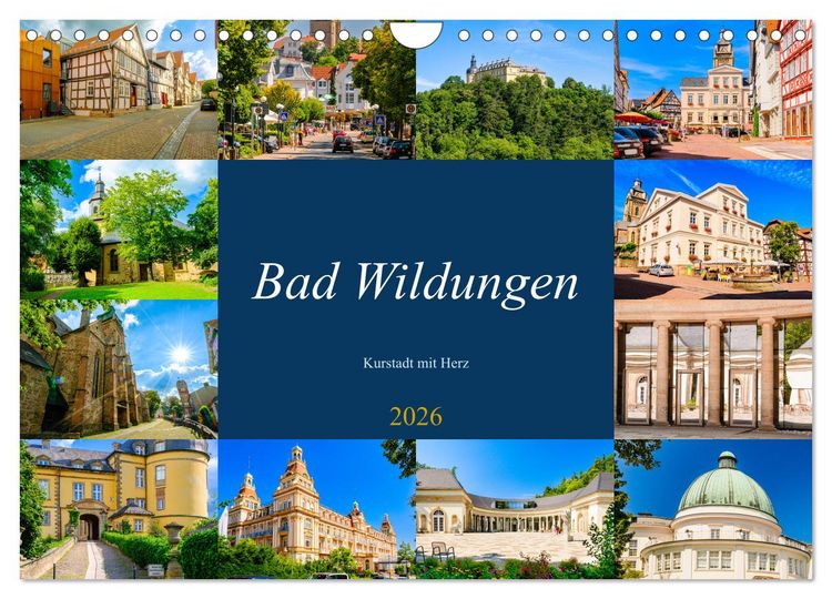 Produktbild: Bad Wildungen, Kurstadt mit Herz (Wandkalender 2026 DIN A4 quer), CALVENDO Monatskalender
