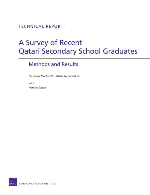 Produktbild: A Survey of Recent Qatari Secondary School Graduates: Methods and Results
