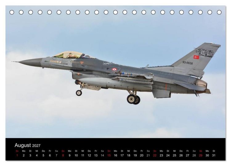 Produktbild: F-16 Fliegende Legende (Tischkalender 2027 DIN A5 quer), CALVENDO Monatskalender